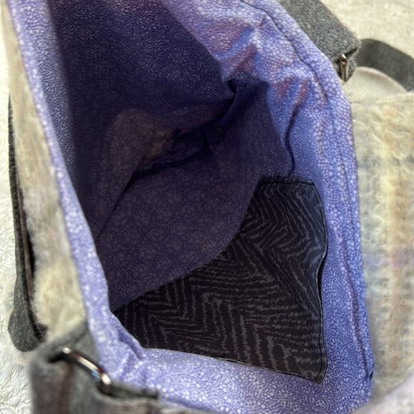 Unbranded Felted plaid large crossbody bag - Picture 6 of 7
